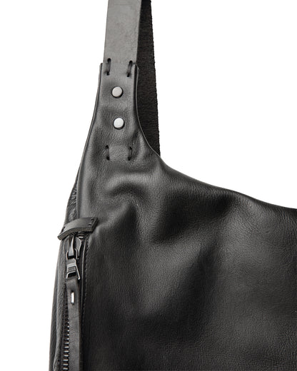 Sac à dos en cuir 077-1R noir — sac à dos en cuir de veau fait main par YTN №7, Londres, vue 6