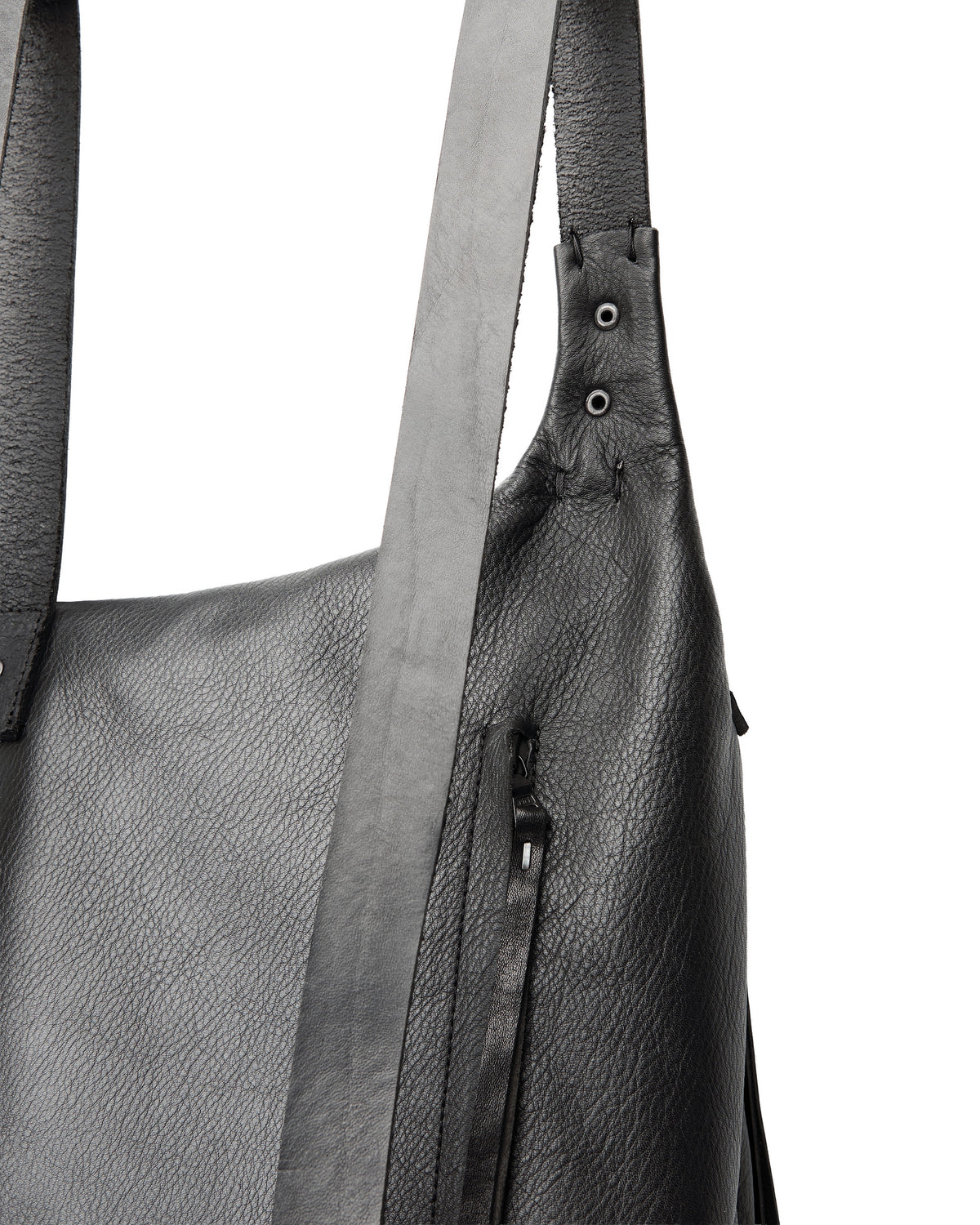 Sac à dos en cuir 077-1R noir — sac à dos en cuir de veau fait main par YTN №7, Londres, vue 8