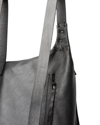 Sac à dos en cuir 077-1R noir — sac à dos en cuir de veau fait main par YTN №7, Londres, vue 8