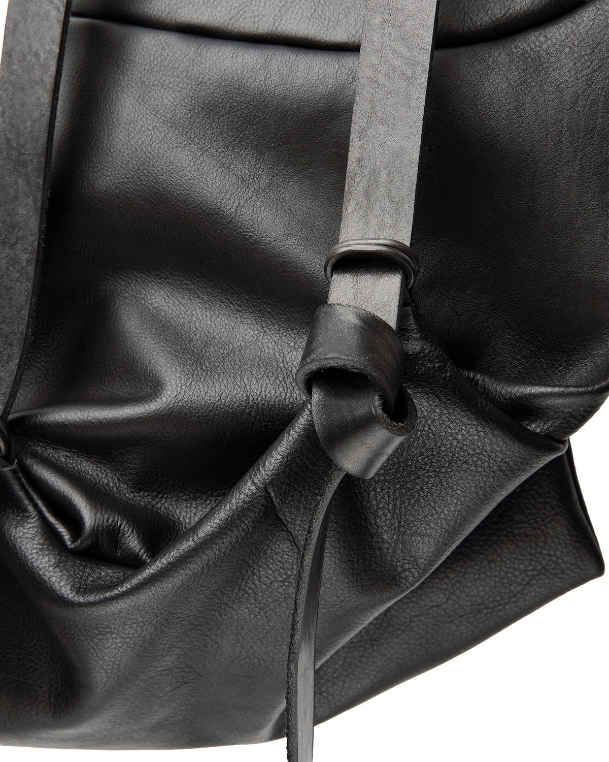 Sac à dos en cuir 077-1R noir — sac à dos en cuir de veau fait main par YTN №7, Londres, vue 9