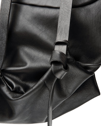 Sac à dos en cuir 077-1R noir — sac à dos en cuir de veau fait main par YTN №7, Londres, vue 9