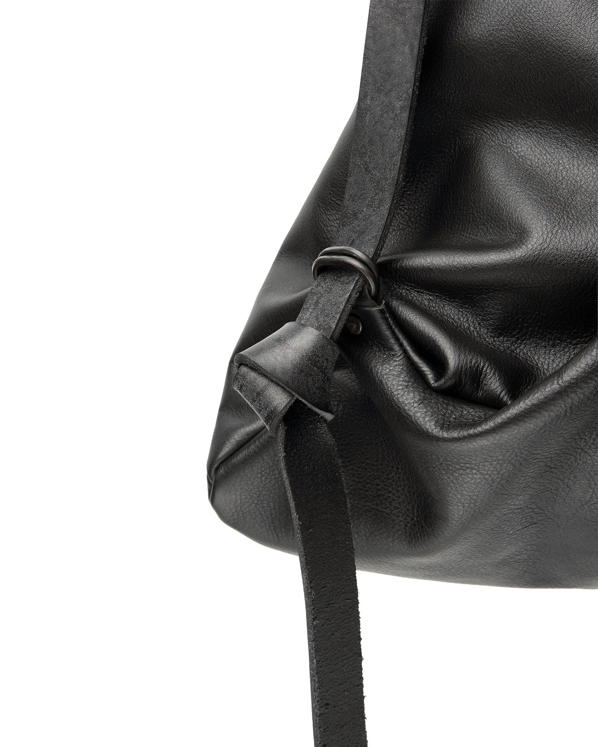 Sac à dos en cuir 077-1R noir — sac à dos en cuir de veau fait main par YTN №7, Londres, vue 10