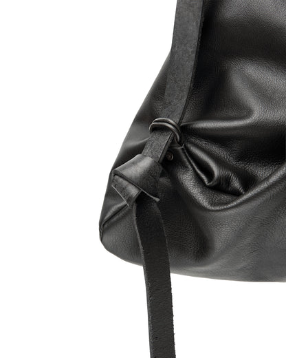 Sac à dos en cuir 077-1R noir — sac à dos en cuir de veau fait main par YTN №7, Londres, vue 10