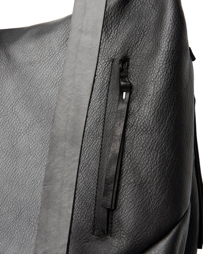 Sac à dos en cuir 077-1R noir — sac à dos en cuir de veau fait main par YTN №7, Londres, vue 11