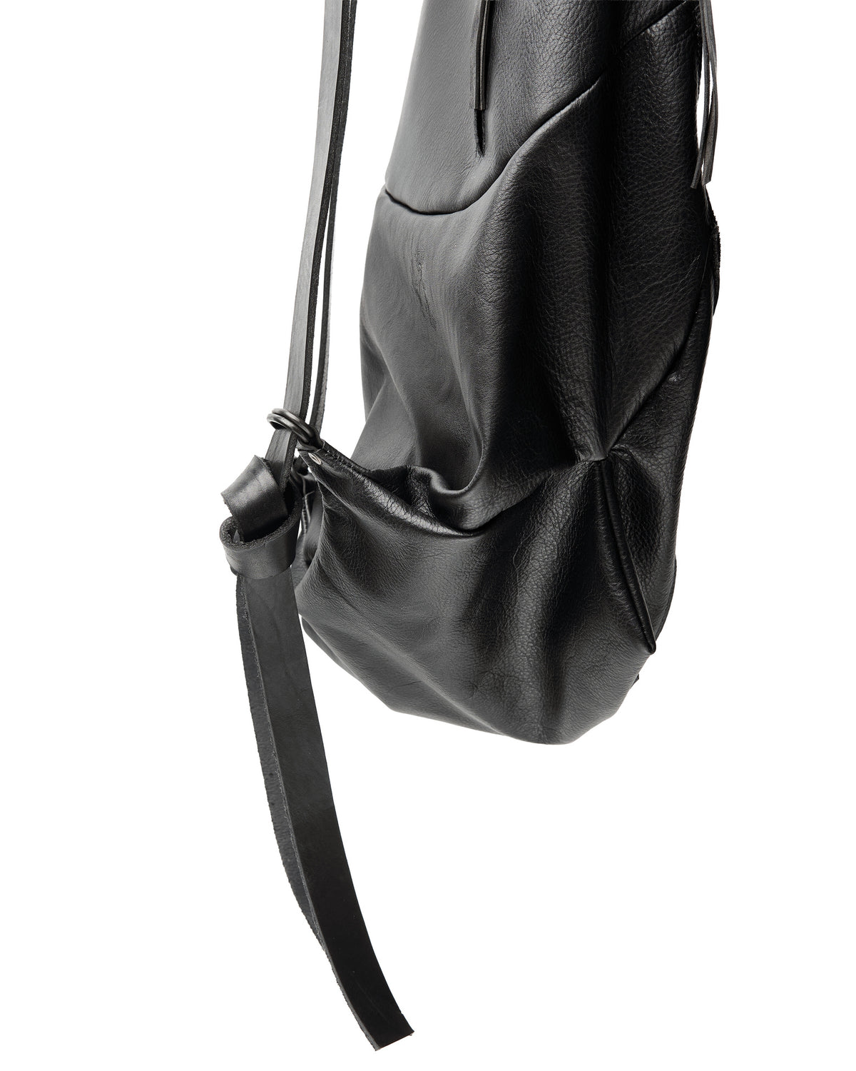 Sac à dos en cuir 077-1R noir — sac à dos en cuir de veau fait main par YTN №7, Londres, vue 13