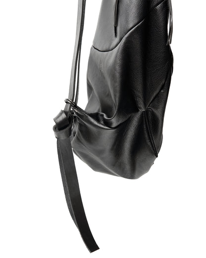 Sac à dos en cuir 077-1R noir — sac à dos en cuir de veau fait main par YTN №7, Londres, vue 13