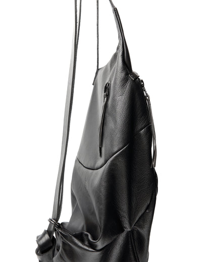 Sac à dos en cuir 077-1R noir — sac à dos en cuir de veau fait main par YTN №7, Londres, vue 14