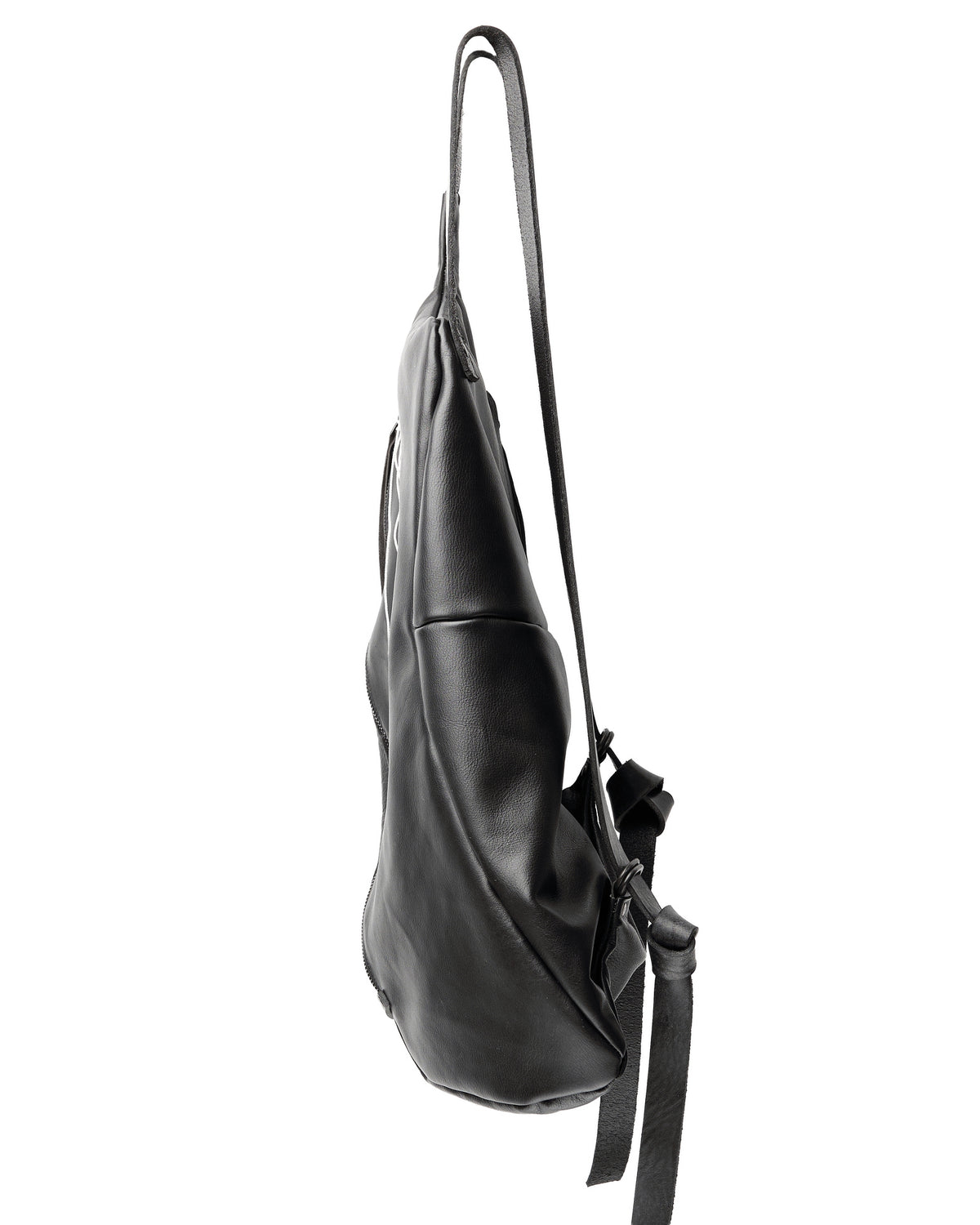 Sac à dos en cuir 077-1R noir — sac à dos en cuir de veau fait main par YTN №7, Londres, vue 15