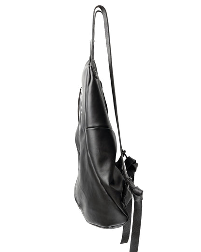 Sac à dos en cuir 077-1R noir — sac à dos en cuir de veau fait main par YTN №7, Londres, vue 15