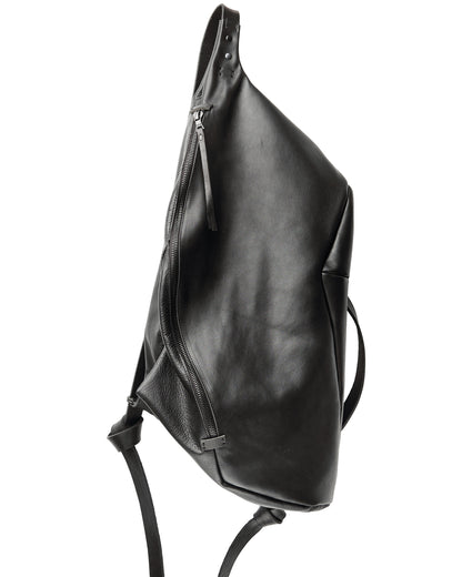 Sac à dos en cuir 077-1R noir — sac à dos en cuir de veau fait main par YTN №7, Londres, vue 18