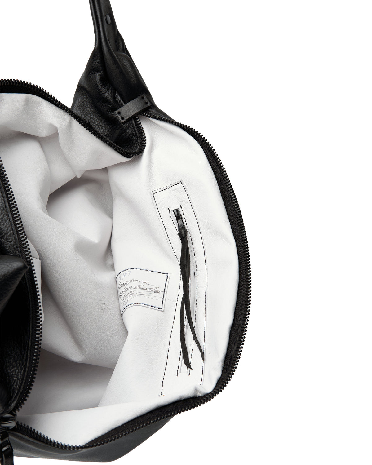Sac à dos en cuir 077-1R noir