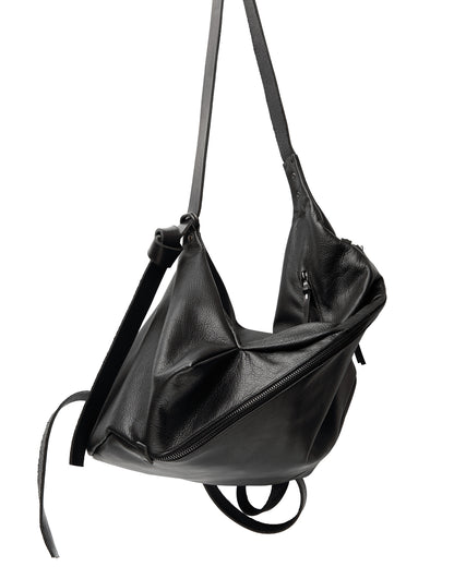 Sac à dos en cuir 077-1R noir