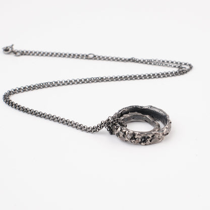 Kintsugi Jewelry - Surrender pendant diamonds