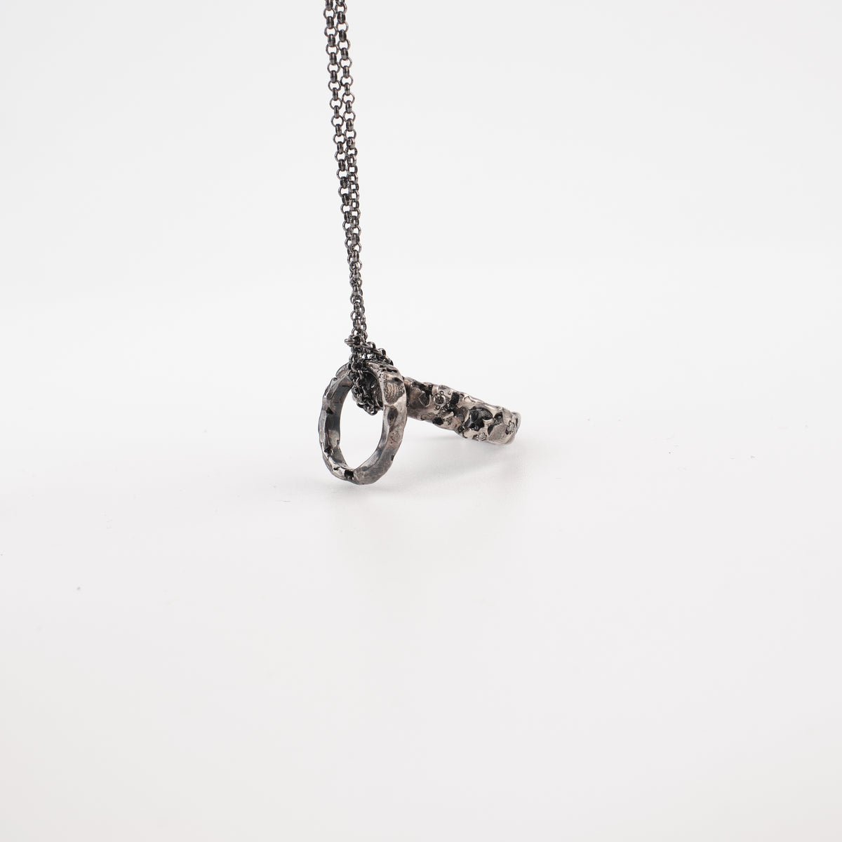 Kintsugi Jewelry - Surrender pendant diamonds