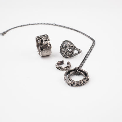 Kintsugi Jewelry - Surrender pendant diamonds