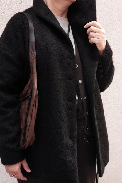 Leather bag 129Y brown – side view showing patina