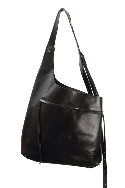 Mellow tote black – top open view showing interior