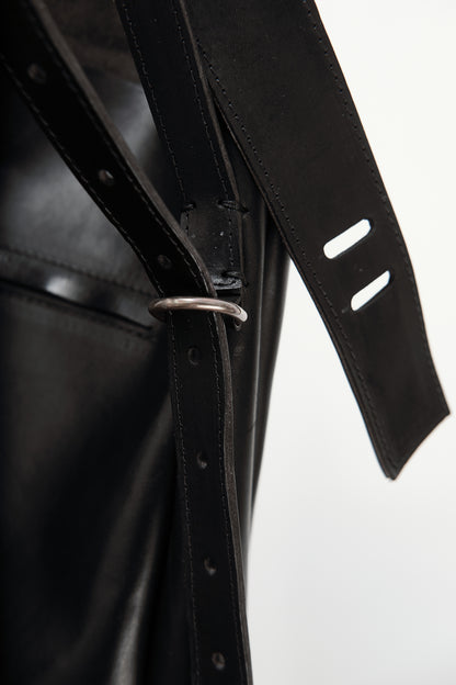 Mellow tote black – bottom view, handmade in Islington