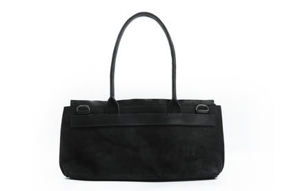 Lotta bag long suede – back view with handles