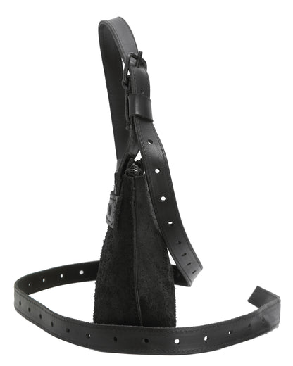 Lotta bag S size suede – back view, handmade London