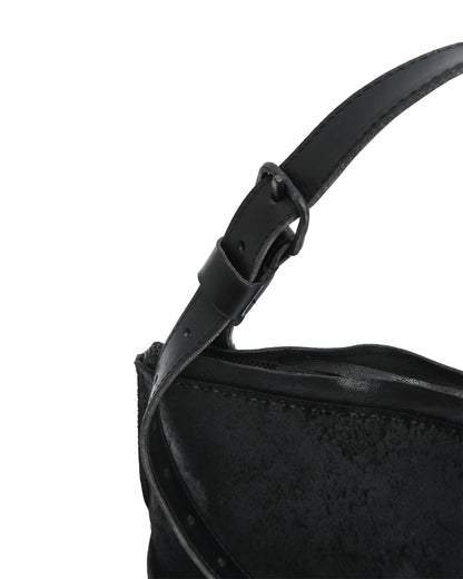 Lotta bag S size suede – flat lay showing proportions