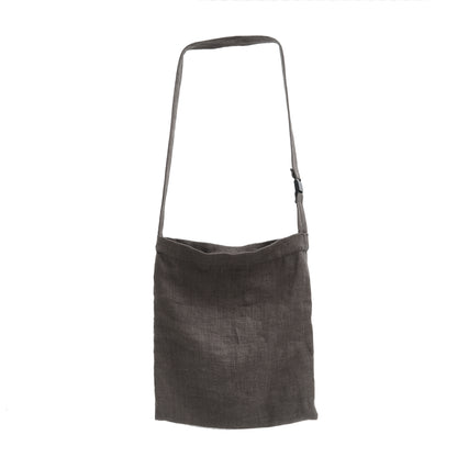 Double linen tote 313Y – worn over shoulder, YTN №7