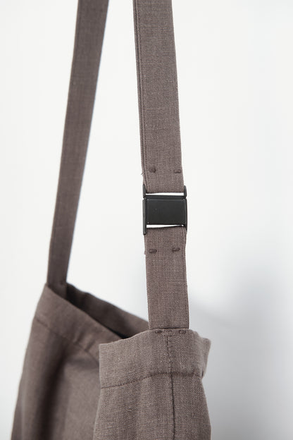 Double linen tote 313Y – side view, 33×29cm