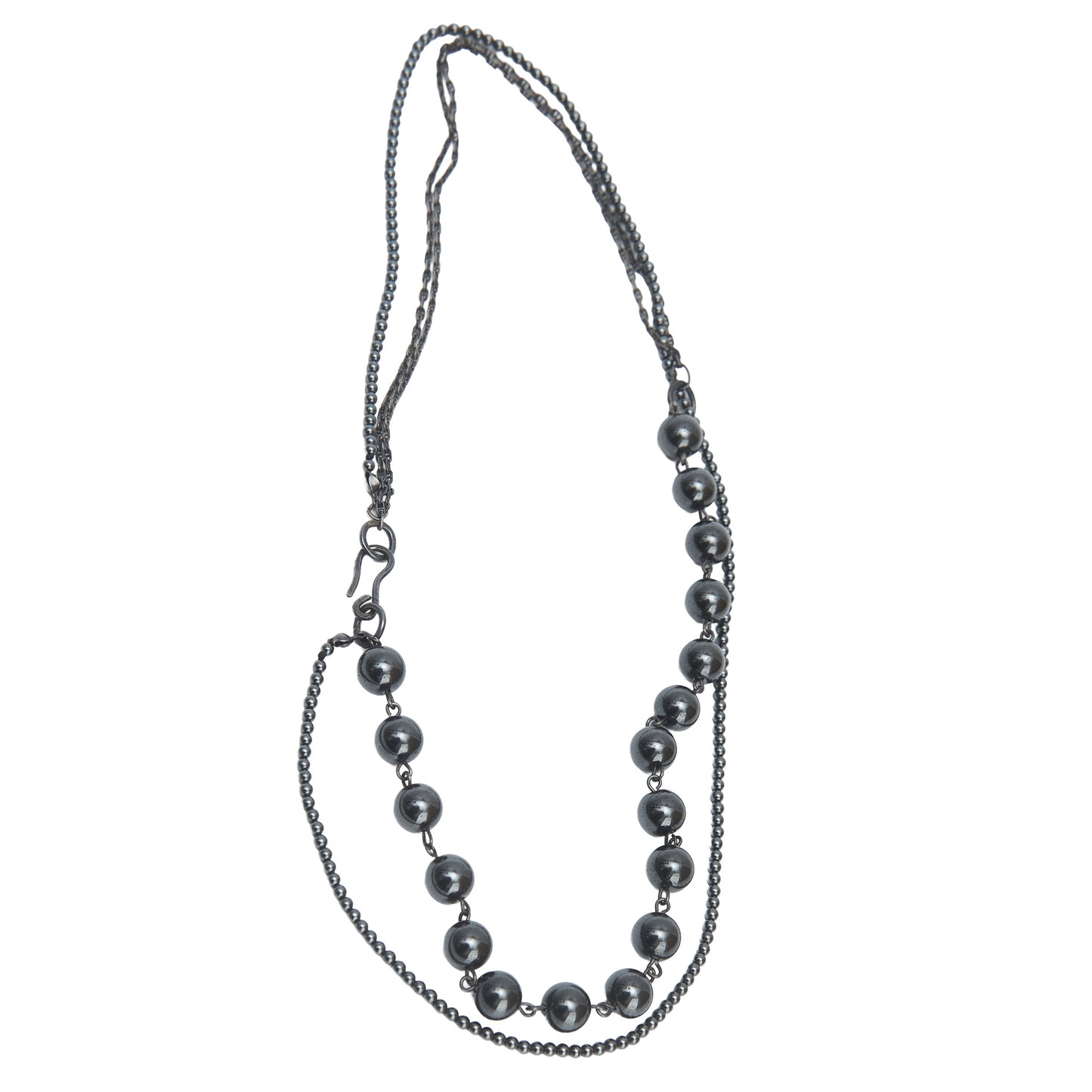 Silver bloodstone necklace 323T