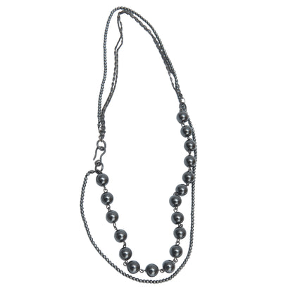 Collier en héliotrope argenté 323T
