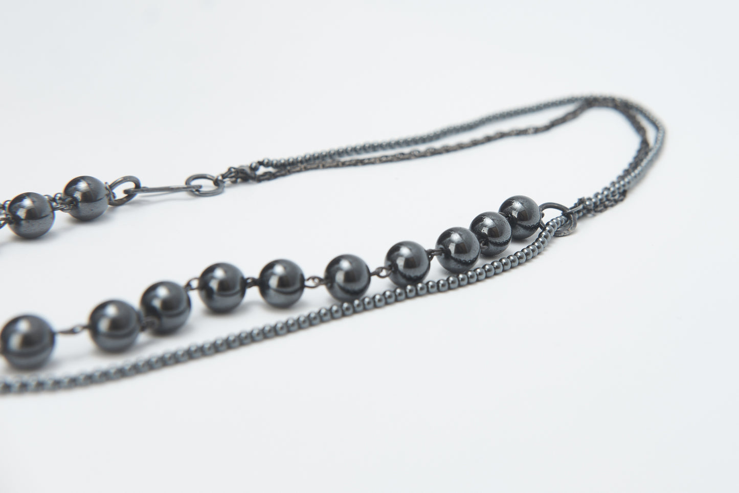 Silver bloodstone necklace 323T