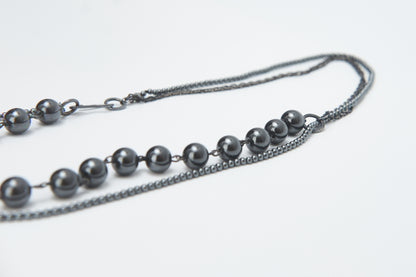 Collier en héliotrope argenté 323T