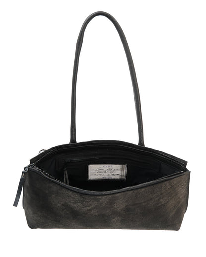Lotta bag long suede – side angle with handles
