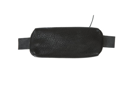 Leather pouch 318A black – top view open