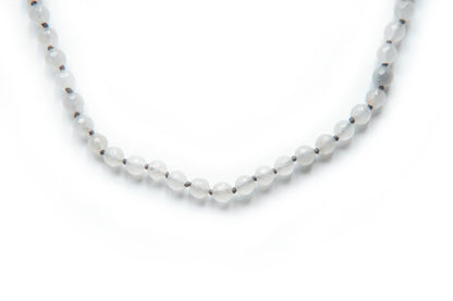 Grey moonstone silver necklace 324T