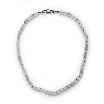 Grey moonstone silver necklace 324T