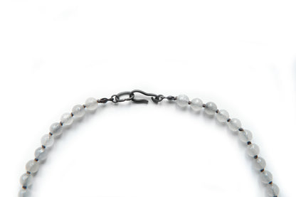 Grey moonstone silver necklace 324T