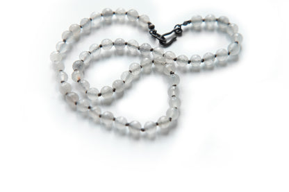 Grey moonstone silver necklace 324T