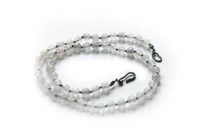 Grey moonstone silver necklace 324T