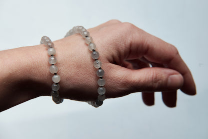 Grey moonstone silver necklace 324T