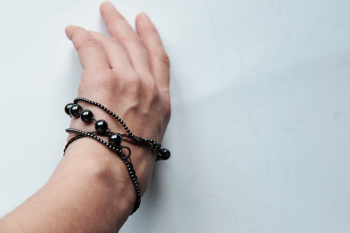 Silver bloodstone necklace 323T