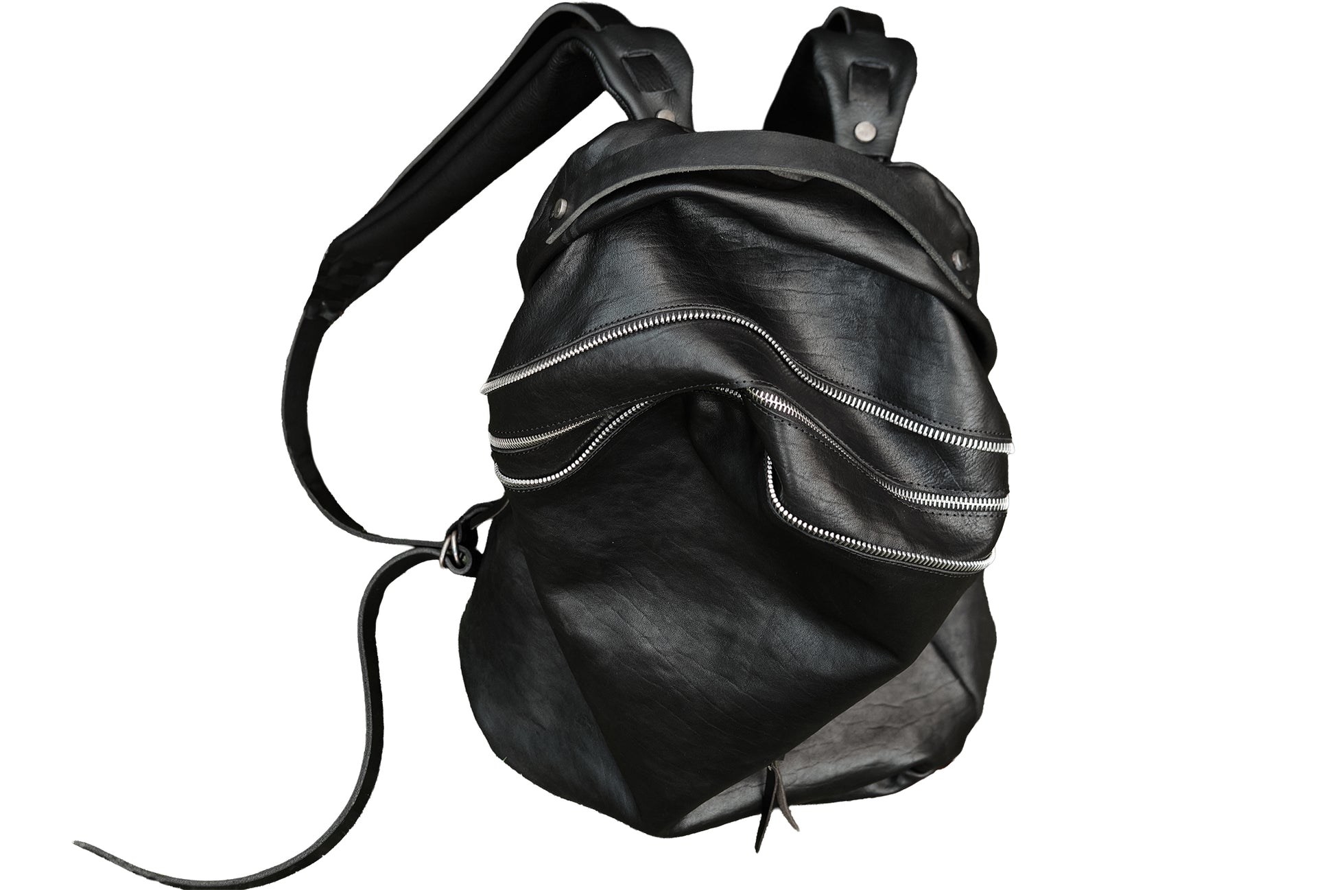 Leather backpack 081-1R — handmade leather backpack by YTN №7, London, view 19
