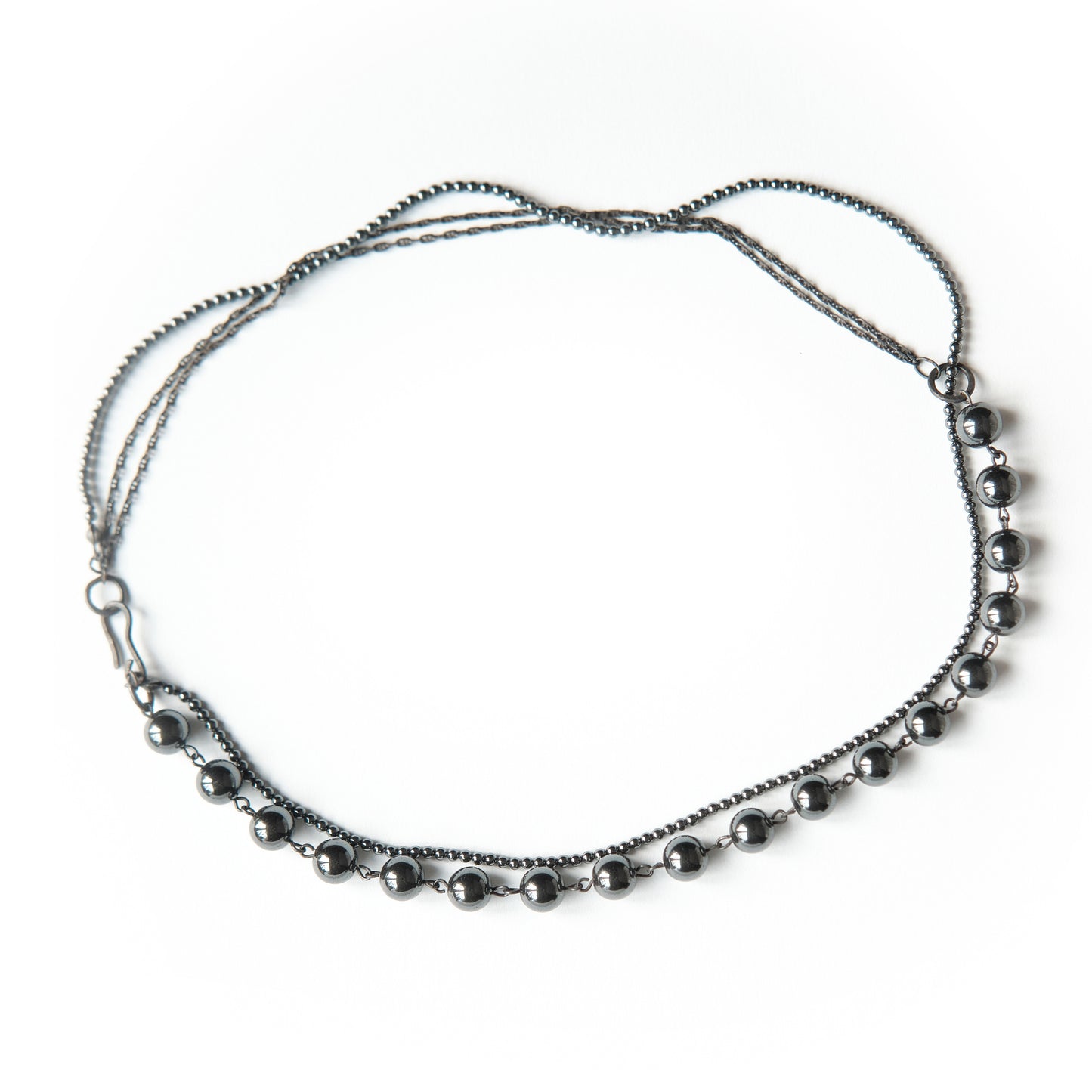 Silver bloodstone necklace 323T