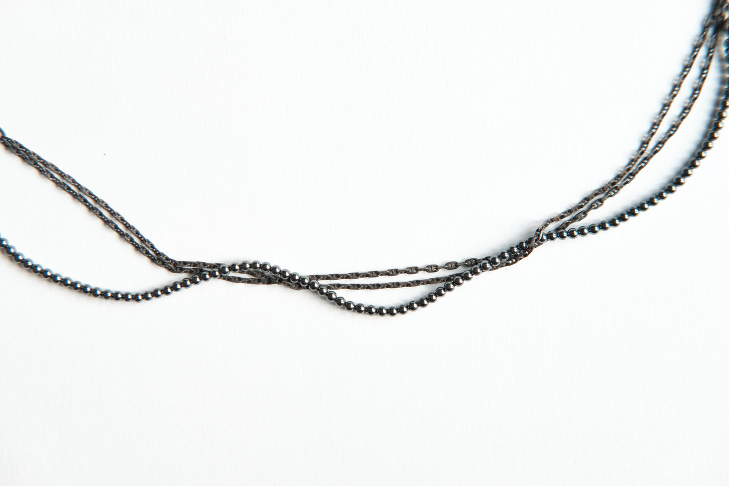 Silver bloodstone necklace 323T