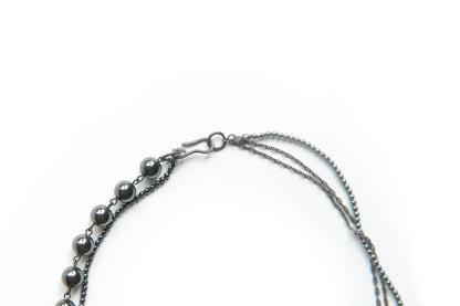 Collier en héliotrope argenté 323T