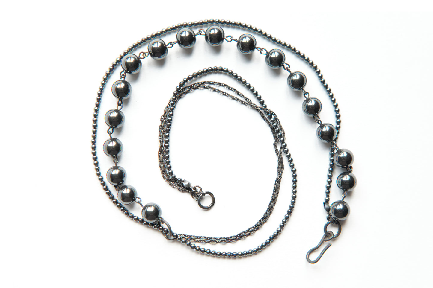 Silver bloodstone necklace 323T