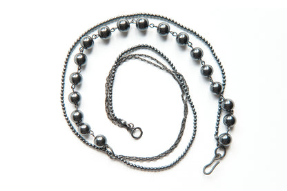 Collier en héliotrope argenté 323T