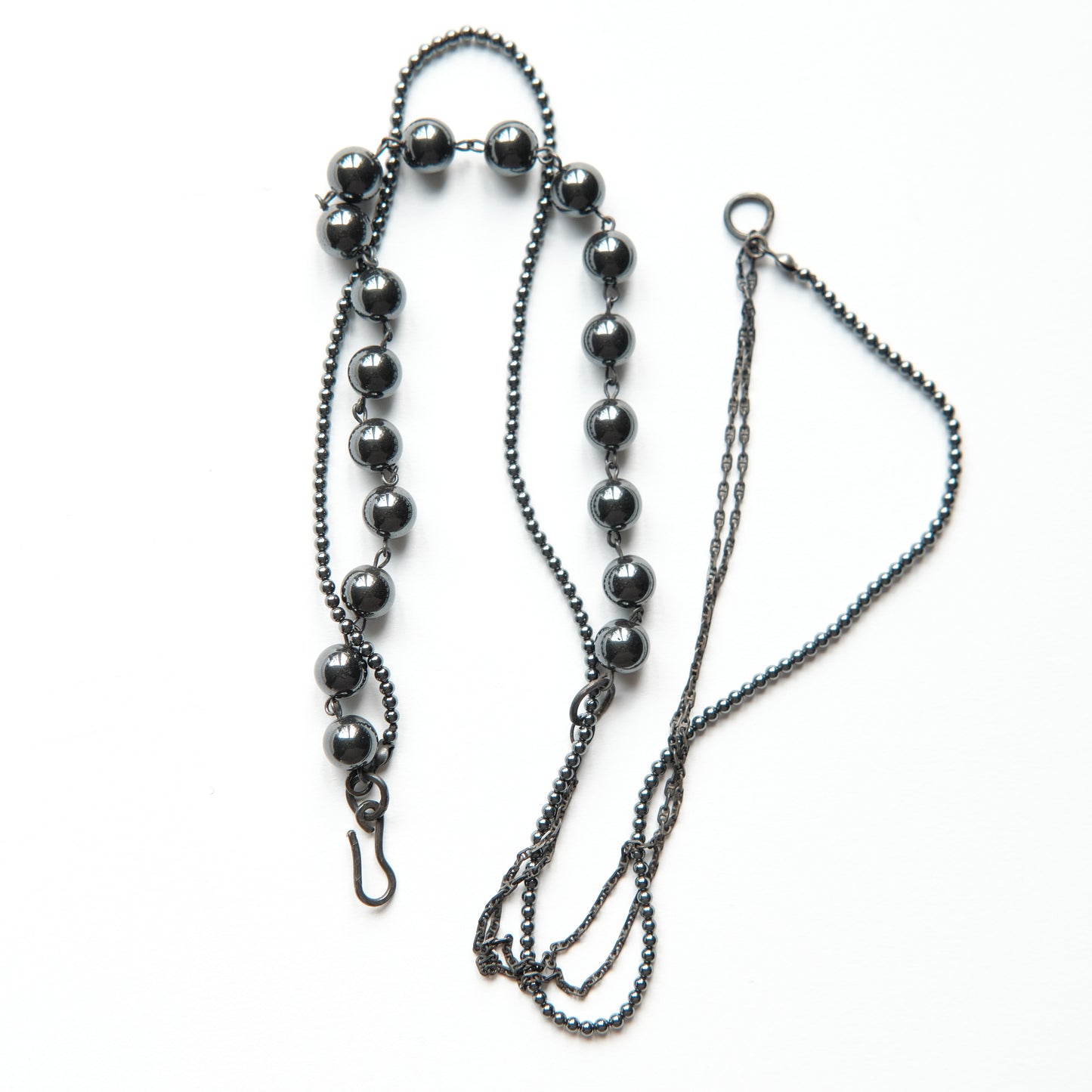 Silver bloodstone necklace 323T