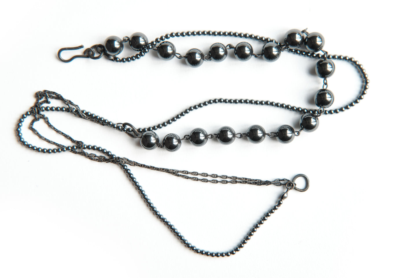 Silver bloodstone necklace 323T