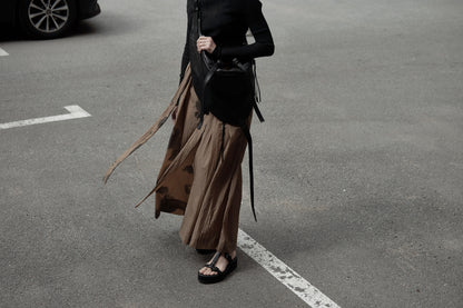 Horse leather shoulder bag 164Y black
