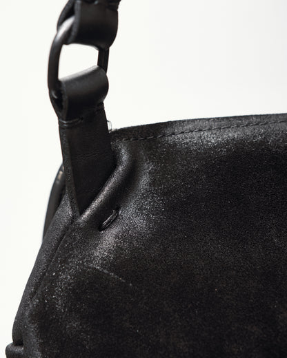 Suede crossbody bag 167Y – back view with strap
